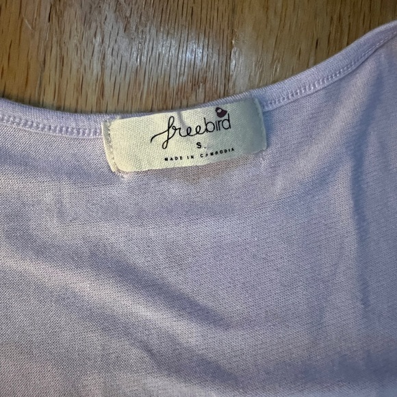 Pink Peplum Free Bird T-shirt Small - Picture 3 of 3